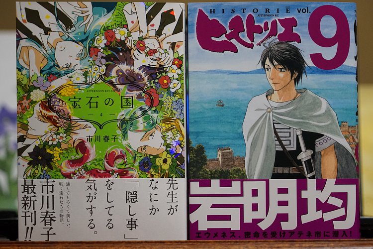 「宝石の国」4巻、「ヒストリエ」9巻
